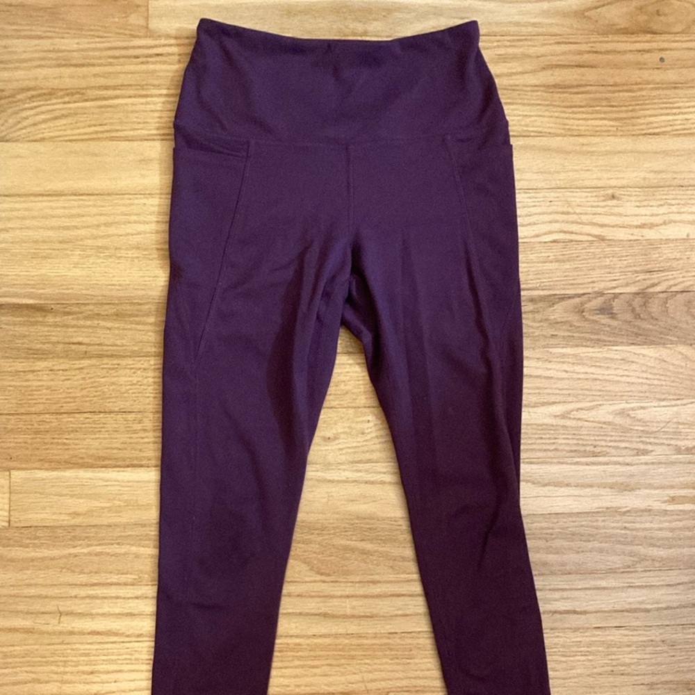 Danskin Women's Activewear yoga leggings, deep plum